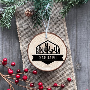 Saguaro National Park - Wood Ornament - Handmade