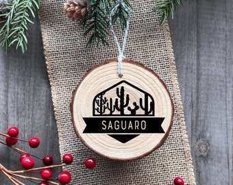 Saguaro National Park - Wood Ornament - Handmade