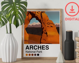 Arches Palette  - 8x10 Art Print Poster - Digital Download