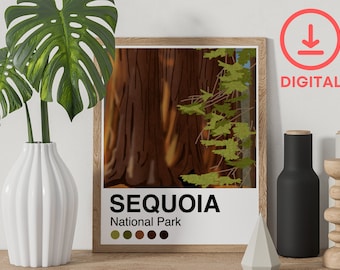 Sequoia Palette  - 8x10 Art Print Poster - Digital Download