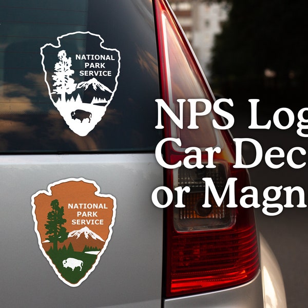 National Park Service Logo - Vinyl Decal or Car Magnet - Handmade