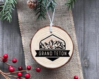 Grand Teton National Park - Wood Ornament - Handmade