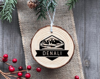 Denali National Park - Wood Ornament - Handmade