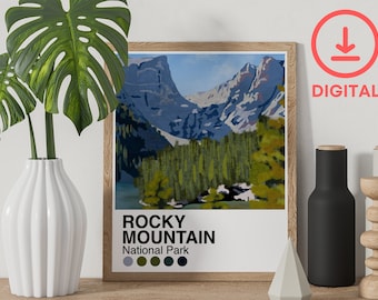Rocky Mountain Palette  - 8x10 Art Print Poster - Digital Download