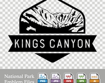 Kings Canyon National Park Emblem - Digital Download | SVG, PNG, AI, & More