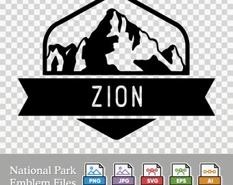 Zion National Park Emblem - Digital Download | SVG, PNG, AI, & More