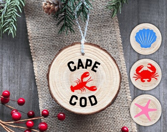 Cape Cod Massachusetts - Wood Ornament - Handmade