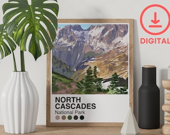 North Cascades Palette  - 8x10 Art Print Poster - Digital Download