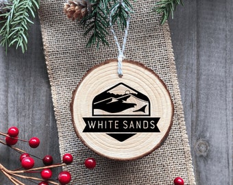 White Sands National Park - Wood Ornament - Handmade