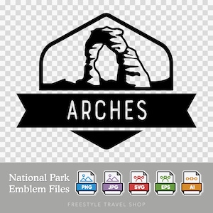 Arches National Park Emblem - Digital Download | SVG, PNG, AI, & More