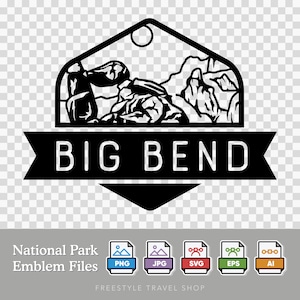 Big Bend National Park Emblem - Digital Download | SVG, PNG, AI, & More