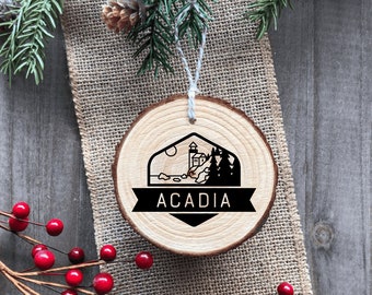 Acadia National Park - Wood Ornament - Handmade