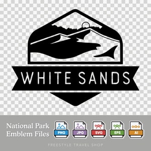 White Sands National Park embleem - digitale download | SVG, PNG, AI en meer