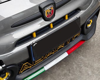 fits Abarth 500 595 695 Front Bumper Centre Lip Cover Tri Colour Italian Flag Trim 16-24