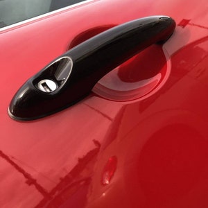 Gloss Black Clip-On Door Handle Covers for MINI R50, R52, R53 (2001-2006)
