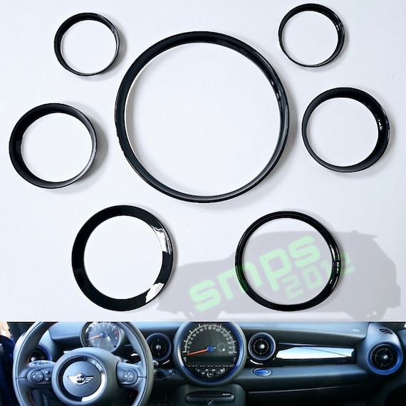Gloss Black Interior Ring Kit (x7 Pieces) – for MINI R56 R57