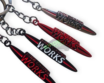John Cooper Works Emblem Keyring Keychain – for MINI JCW, Premium Alloy Finish