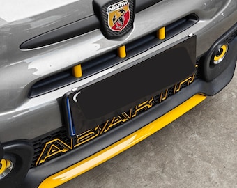 fits Abarth 500 595 695 Front Bumper Centre Lip Cover Gloss Yellow 16-24 *SERIES 4 ONLY*