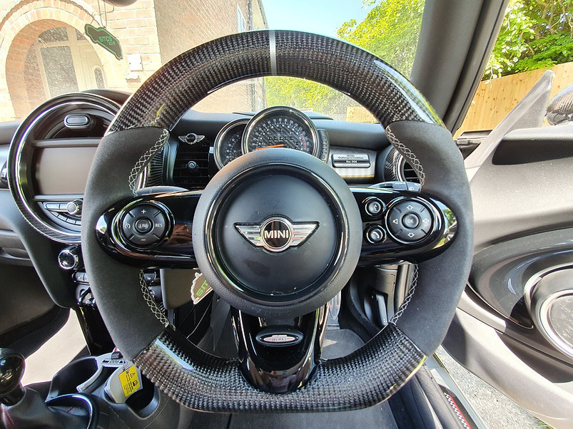 Carbon Fiber Steering Wheel Center Cover Sticker Car Panel Ring Frame Trim  For Mini Cooper F54 F55 F56 F57 F60 - AliExpress