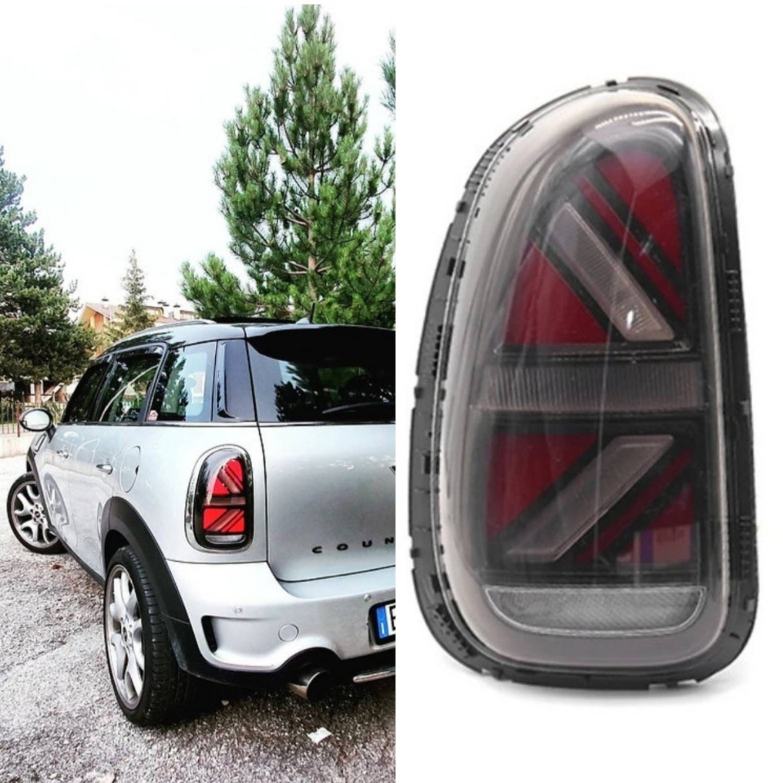 Mini Countryman R60 Rear Light Taillight Covers Piano Gloss Black