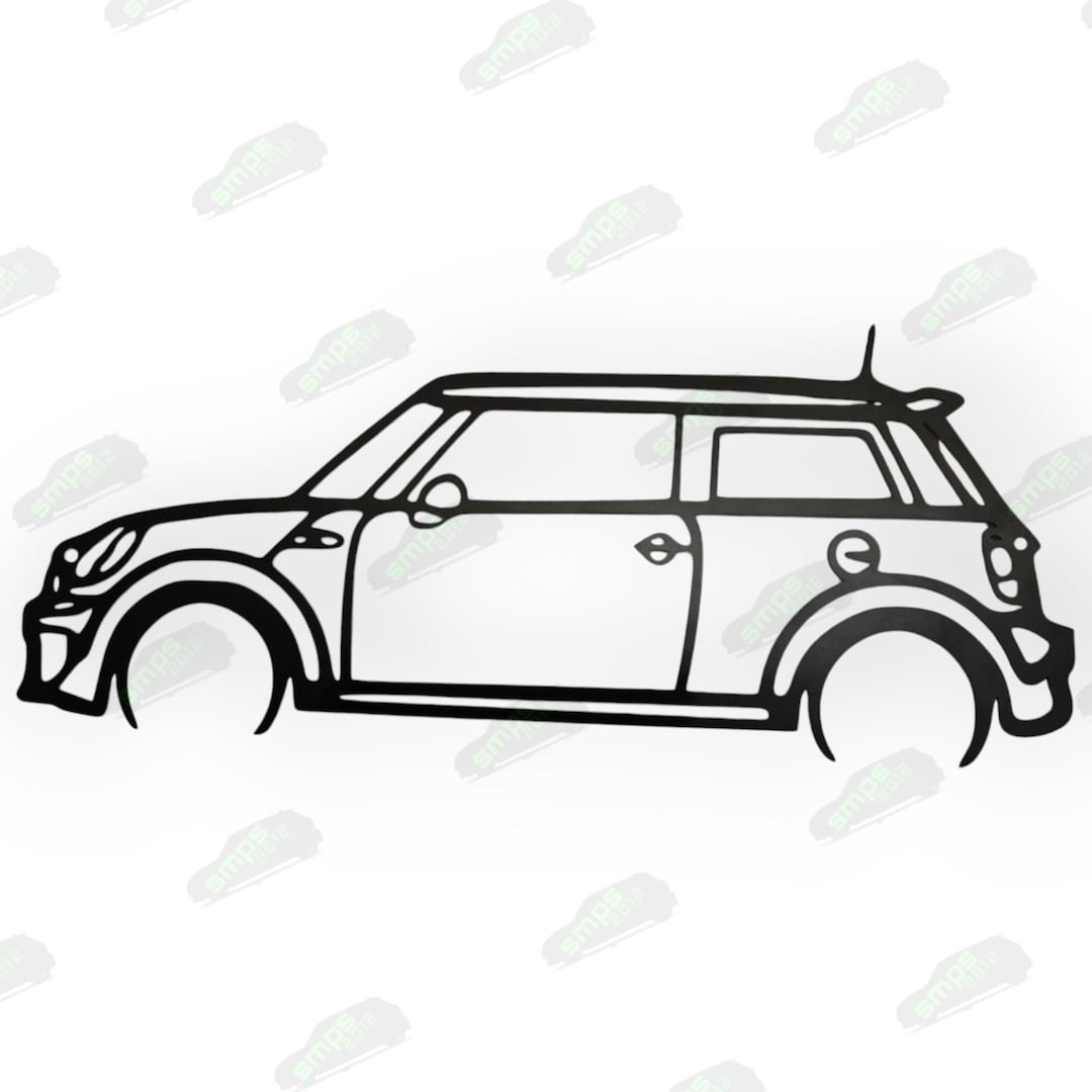 Mini Cooper Silhouette Black Metal Wall Art Hanging - R53 R56 F56 - Etsy