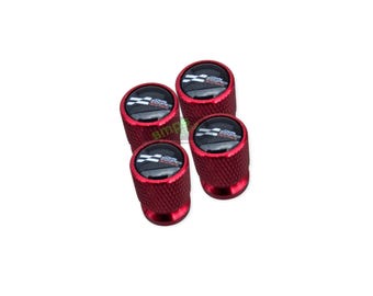 Red Alloy JCW New Logo Dust Wheel Valve Caps for MINI F66 J01 John Cooper Works