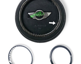 Mini F54, F55, F56, F57, F60 Carbon Fiber Steering Wheel Center Ring Cover