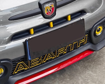 fits Abarth 500 595 695 Front Bumper Centre Lip Cover Gloss Red Trim 16-24