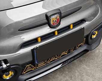 fits Abarth 500 595 695 Front Bumper Centre Lip Cover Gloss Black Trim 16-24