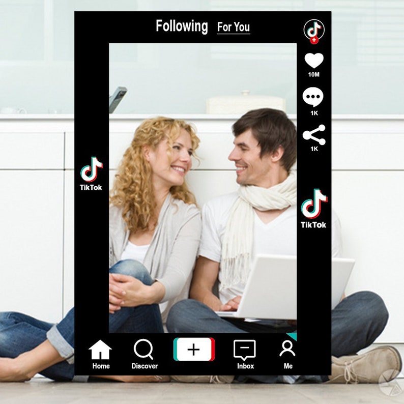 Tik Tok Party Photo Booth Frame TIK TOK Party Decoration Tik Tok Party Photo Booth Frame TIK TOK Party Decoration