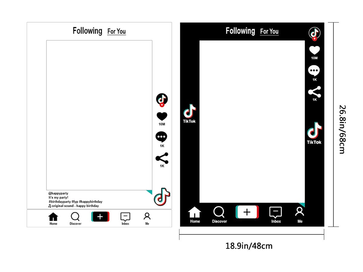 Tik Tok Party Photo Booth Frame Digital File Only Tik vrogue.co