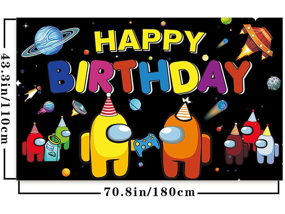 Among Us Birthday DecorationAmong Us Game Background Banner Etsy