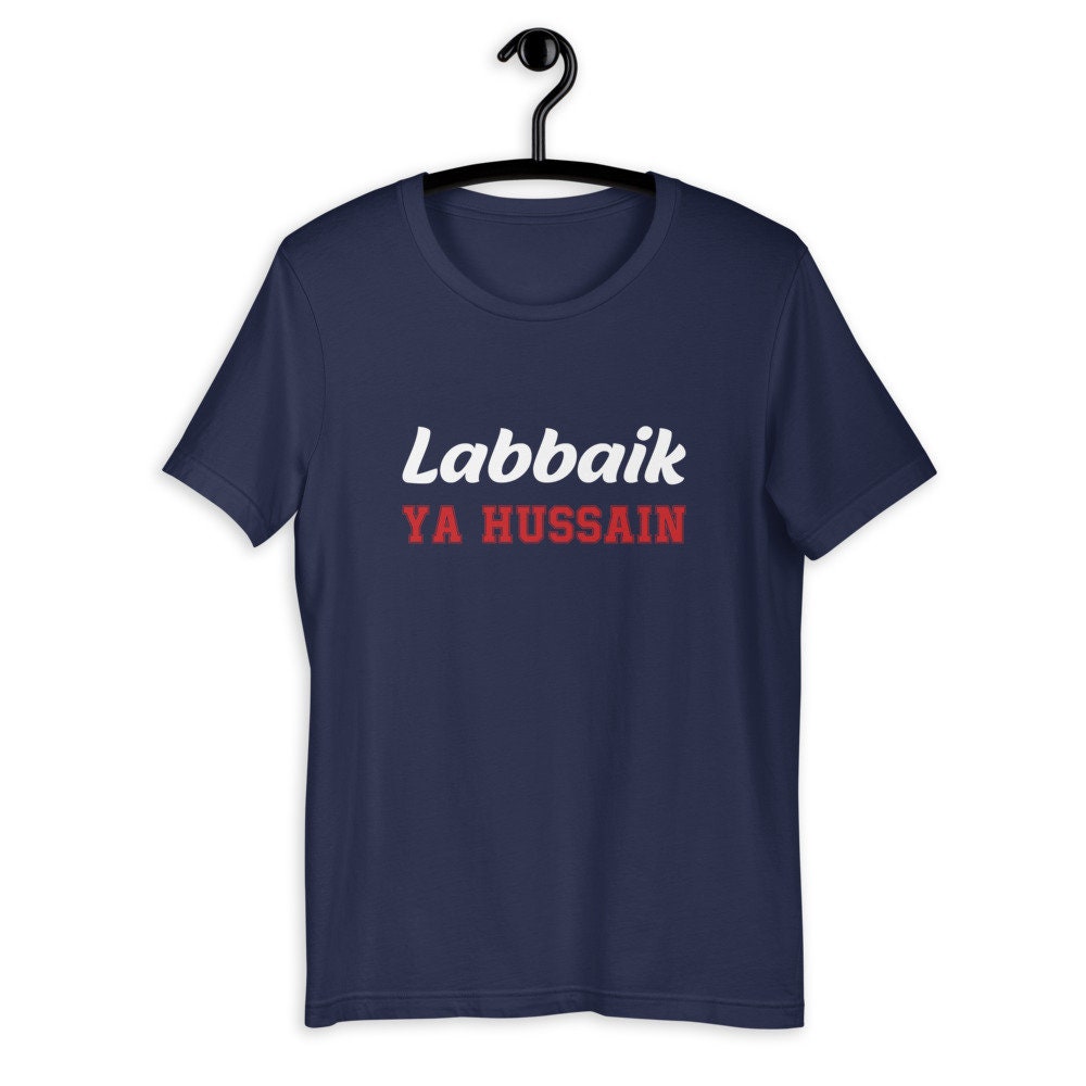 Buy Labbaik Ya Hussain as Short Sleeve T-shirt Unisex Shia Online ...