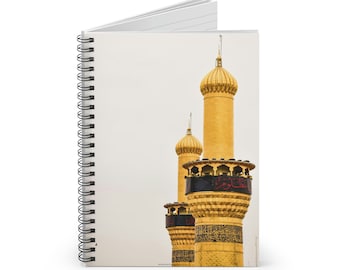 Imam Hussain (as) Spiral Notebook Holy Shrine Karbala - Linia liniowana, prezenty dla szyitów islamskich, Muharram