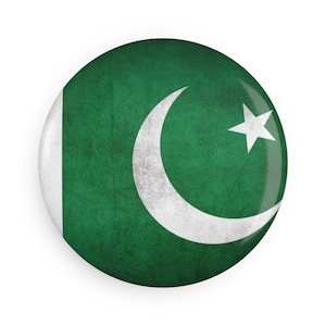 Pakistan Flag Magnet Round, International Gift Ideas