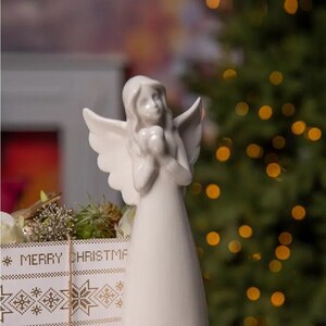 Tiziano decorative angel "Lara" with heart white - cream 12 cm to 24 cm guardian angel Christmas Advent gift