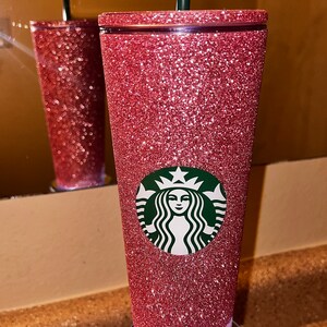 Glitter originele acryl Starbucks-beker "gepersonaliseerd optioneel"