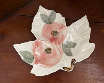 Vintage Spoon Rest 3 Section Pink Floral Robert Gordon Orchard Blossom 17cm Wide Ceramic. Farmhouse Shabby Country Cottage Kitchen Gift