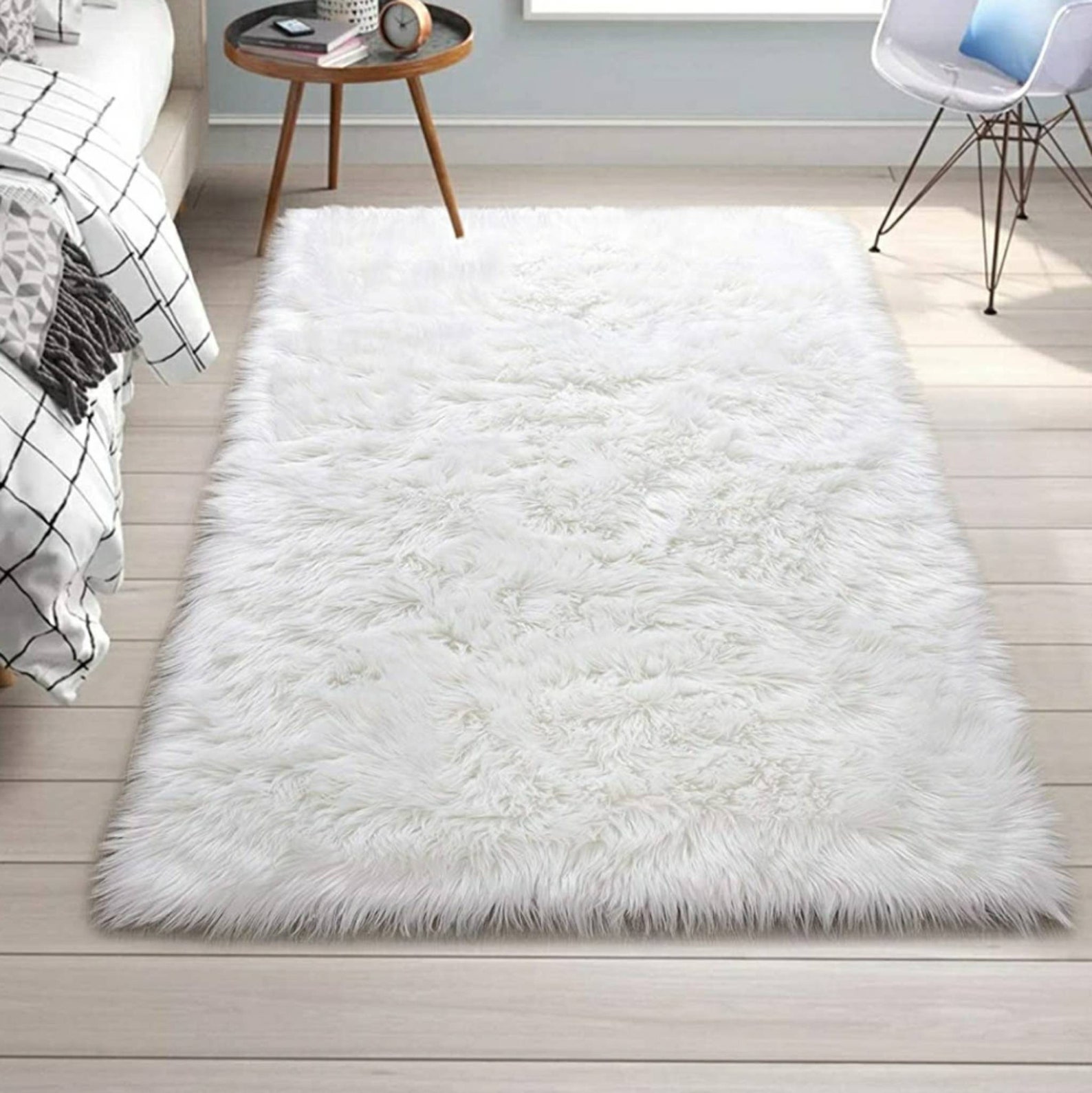 Super White Faux Fur Rugs Etsy