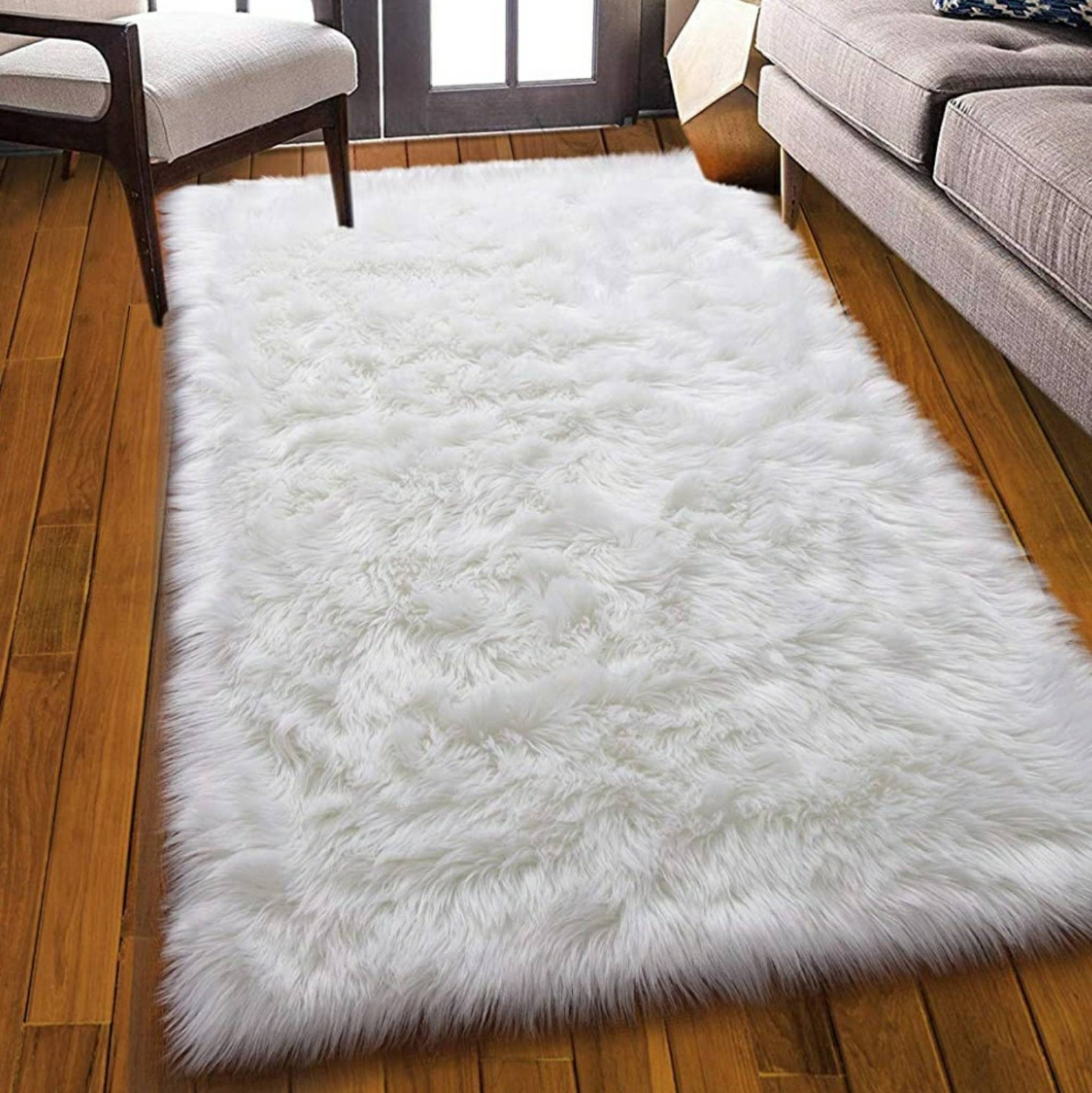 Snow White Faux Fur Rug Etsy