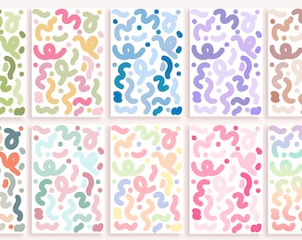 かわいい、印刷可能なデコチャンキー紙吹雪ステッカーシート / 商用利用 / PNG