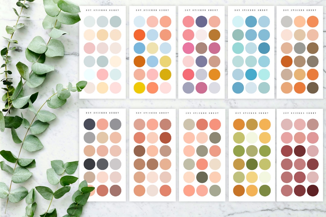 Cute Kawaii Printable BUJO Dot Sticker Sheet / Commercial Use/ - Etsy