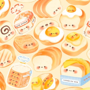 Lindo kawaii imprimible pan pan clipart / uso comercial / PNG