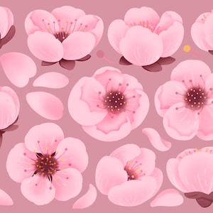 Druckbare kawaii Sakura Kirschblüte Clipart / kommerzielle Nutzung / PNG