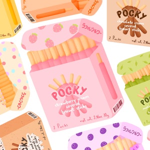 Süßes kawaii Druckbares pocky Clipart / kommerzielle Nutzung / PNG