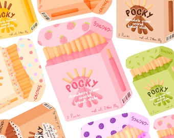 Cute kawaii  Printable pocky clipart / commercial use/ PNG
