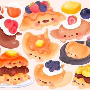 Niedliche kawaii Printable Stingray Pfannkuchen Clipart / kommerzielle Nutzung / PNG