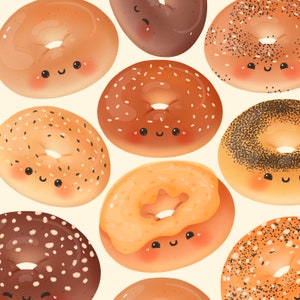 Cute Kawaii Printable Bagels Clipart Commercial Use PNG Etsy cute-kawaii-printable-bagels-clipart-commercial-use-png-etsy