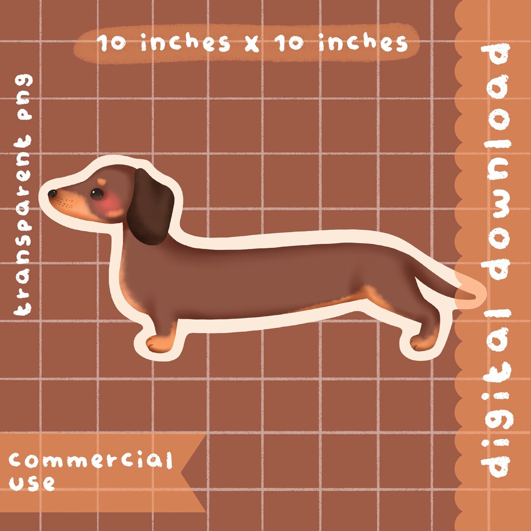 Cute Kawaii Printable Dashund Clipart / Commercial Use/ PNG - Etsy