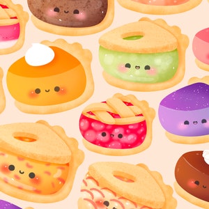 Cute kawaii Tortas para impressão clipart / uso comercial / PNG